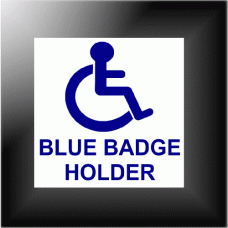 1 x Disabled Blue Badge Holder Sticker - Disability Car Sign